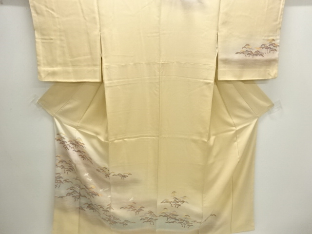 JAPANESE KIMONO / HOMONGI / PINE & CRANE